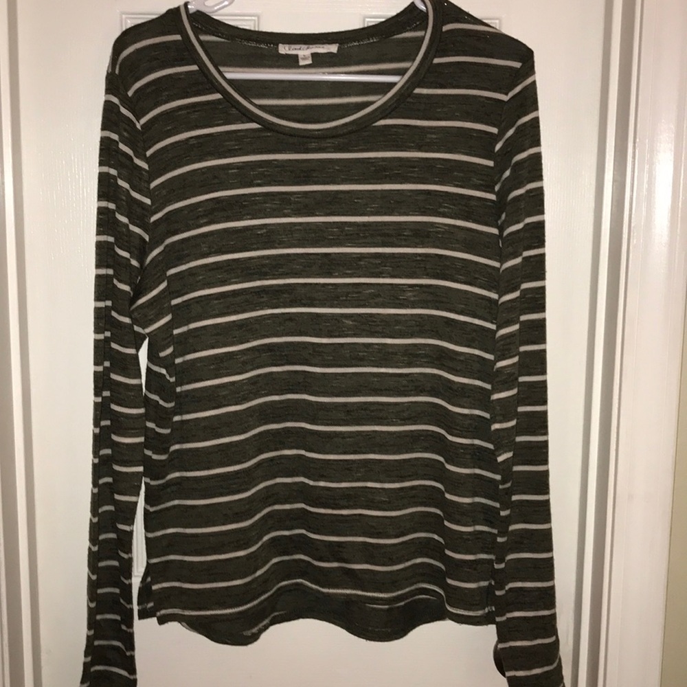 Green striped long sleeve